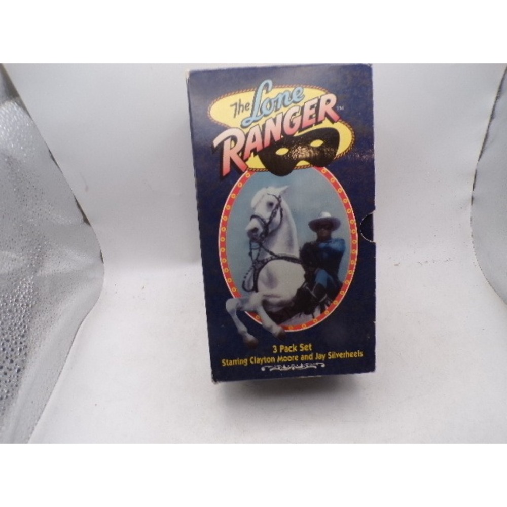 The Lone Ranger 3 Pack VHS Set Clayton Moore Jay Silverheels Western Box Set